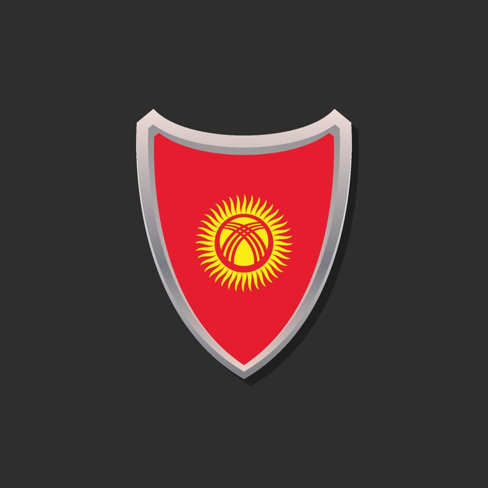 illustratie van Kirgizië vlag sjabloon vector