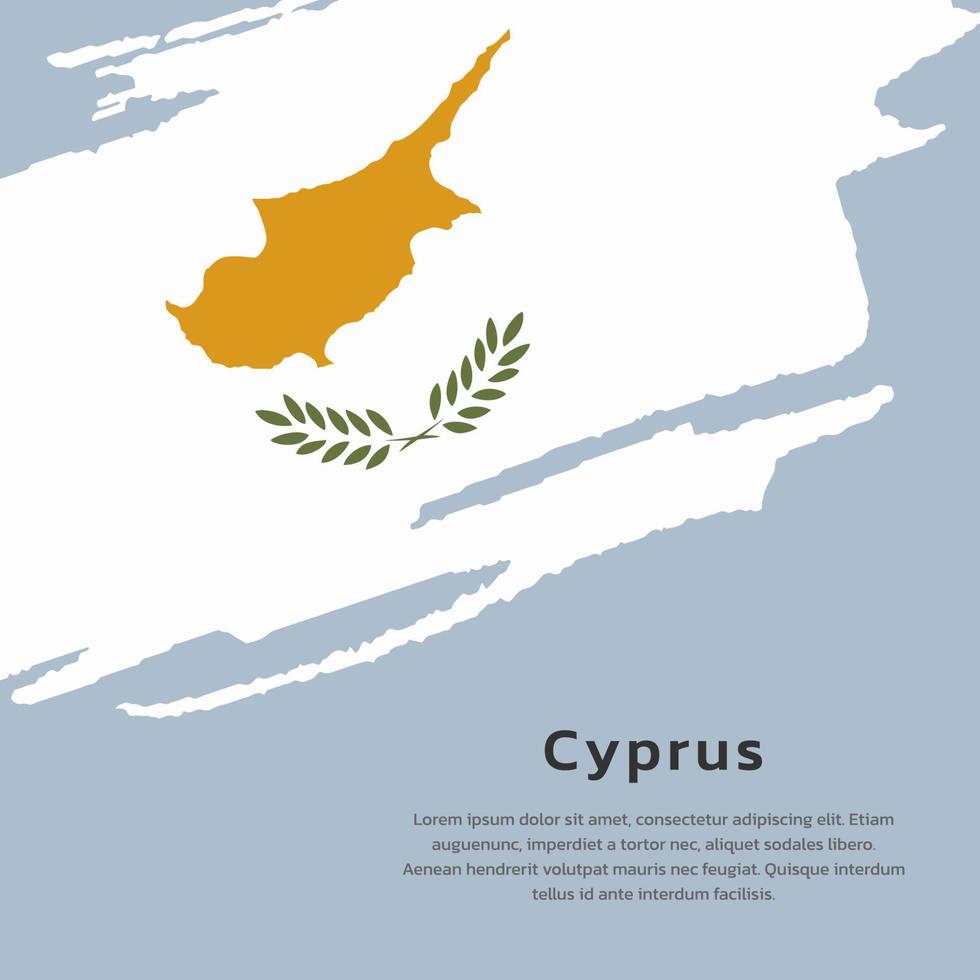 illustratie van Cyprus vlag sjabloon vector