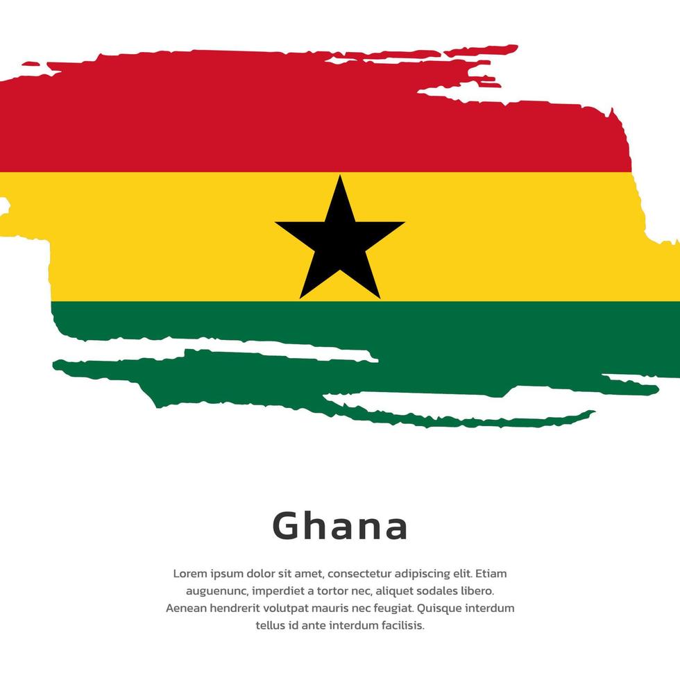 illustratie van Ghana vlag sjabloon vector