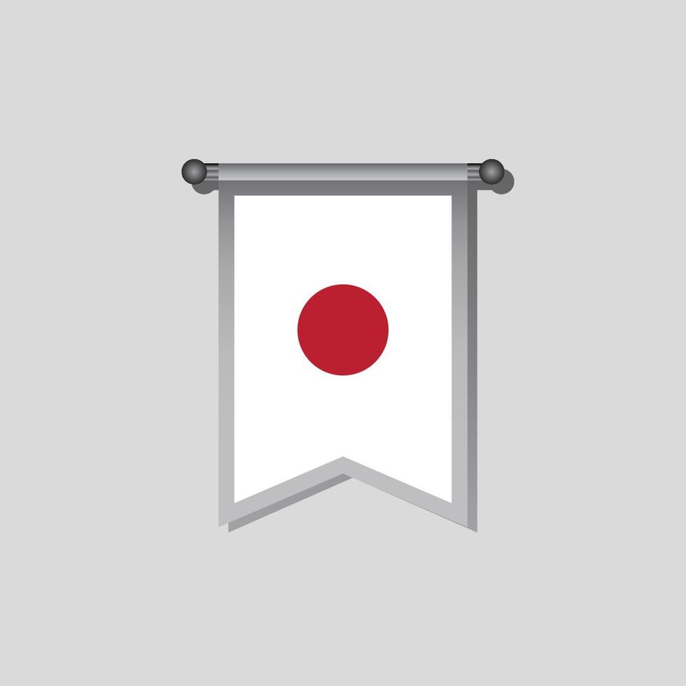 illustratie van Japan vlag sjabloon vector