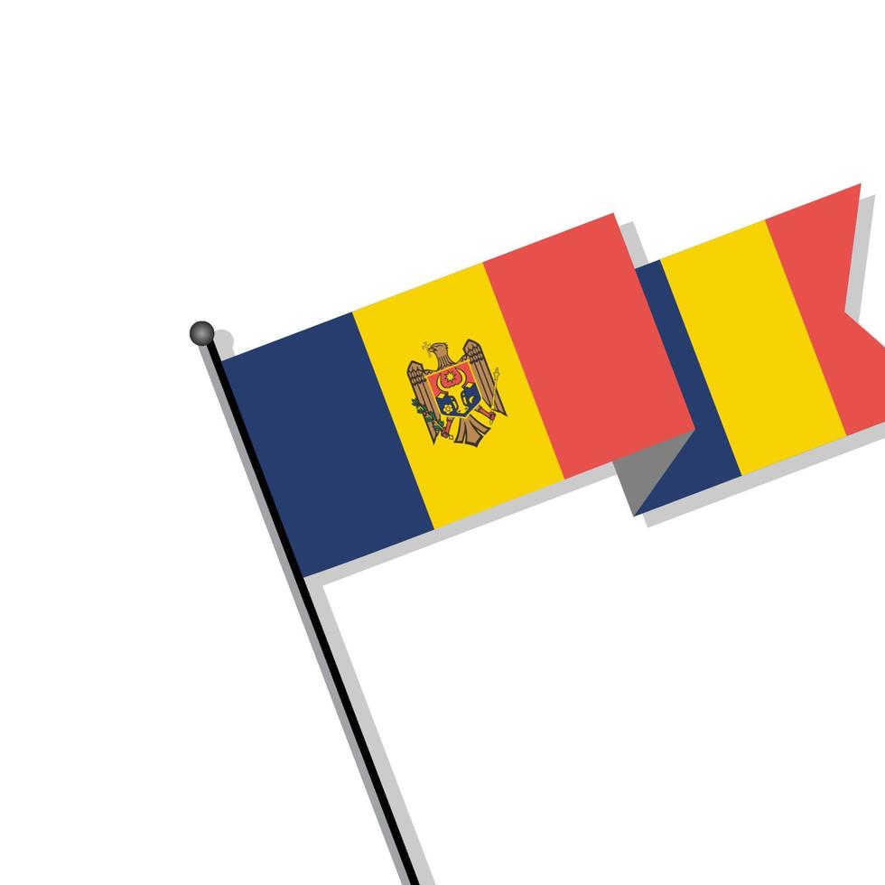 illustratie van Moldavië vlag sjabloon vector