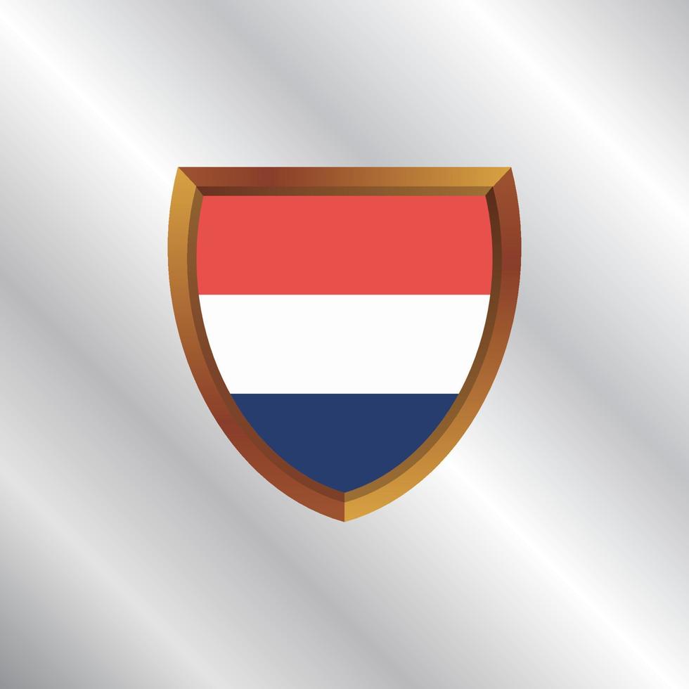 illustratie van Nederland vlag sjabloon vector