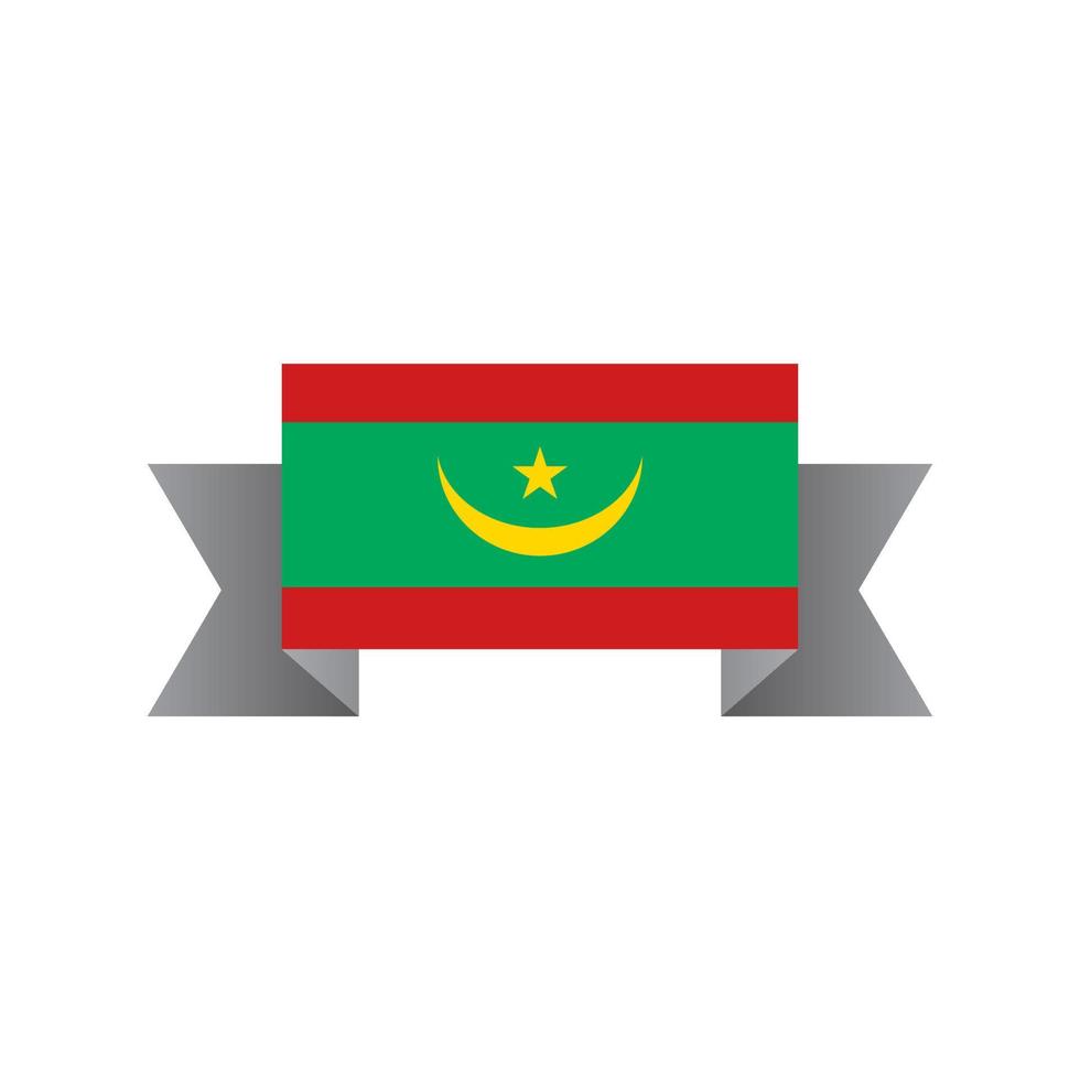 illustratie van mauritania vlag sjabloon vector