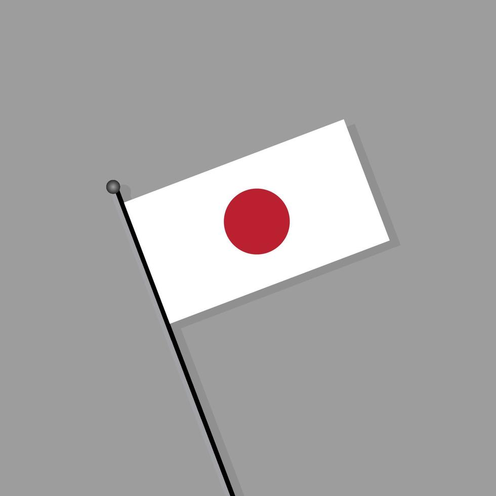 illustratie van Japan vlag sjabloon vector