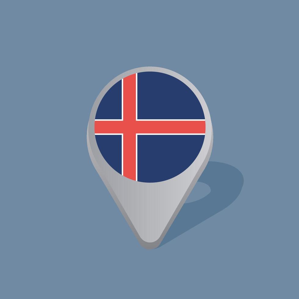 illustratie van IJsland vlag sjabloon vector