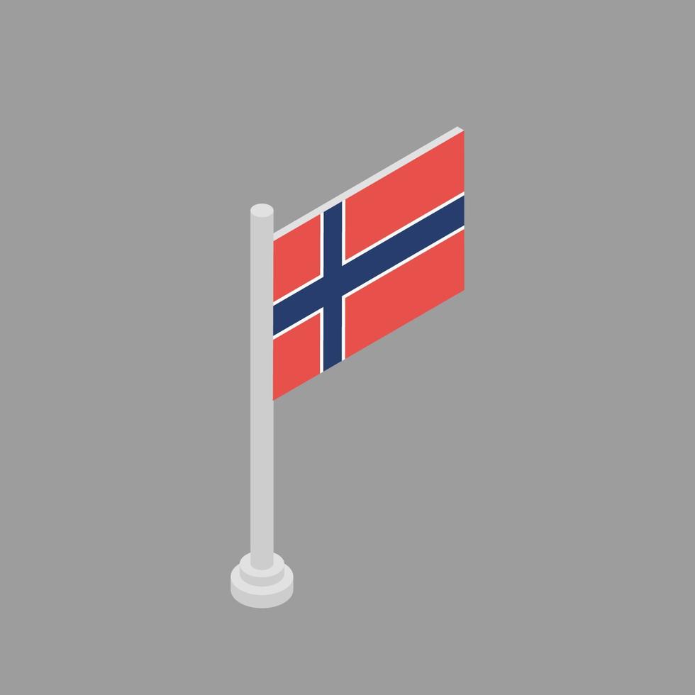 illustratie van Noorwegen vlag sjabloon vector