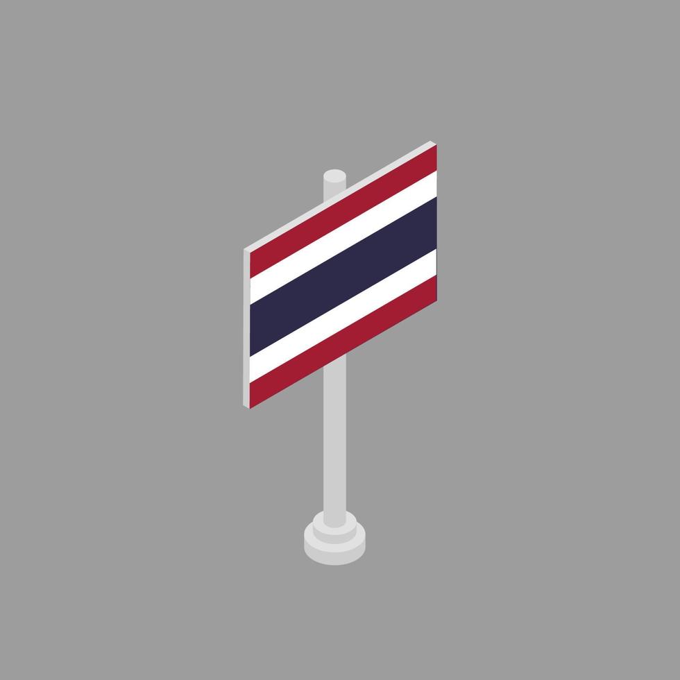 illustratie van Thailand vlag sjabloon vector