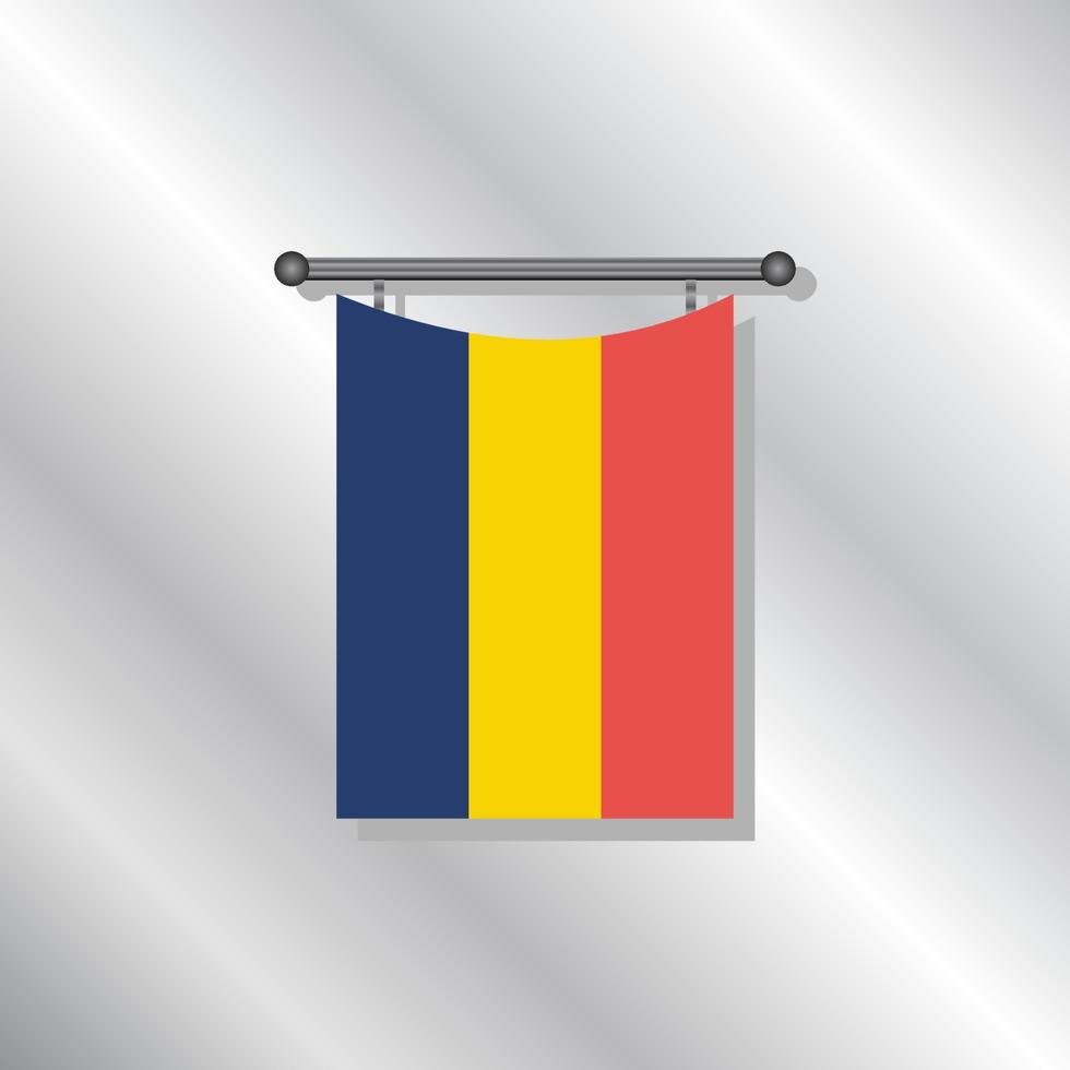 illustratie van Roemenië vlag sjabloon vector