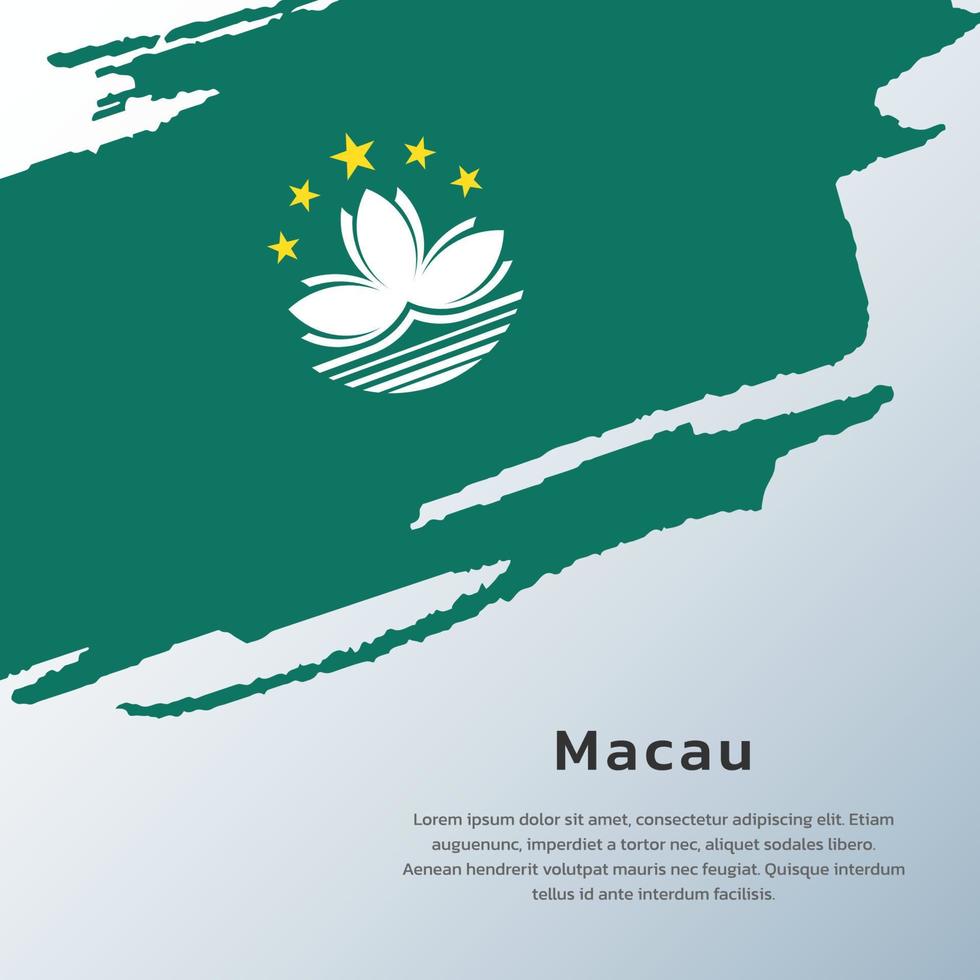 illustratie van macau vlag sjabloon vector