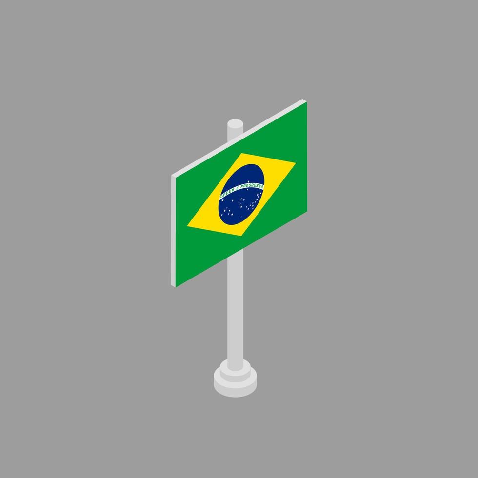 illustratie van Brazilië vlag sjabloon vector