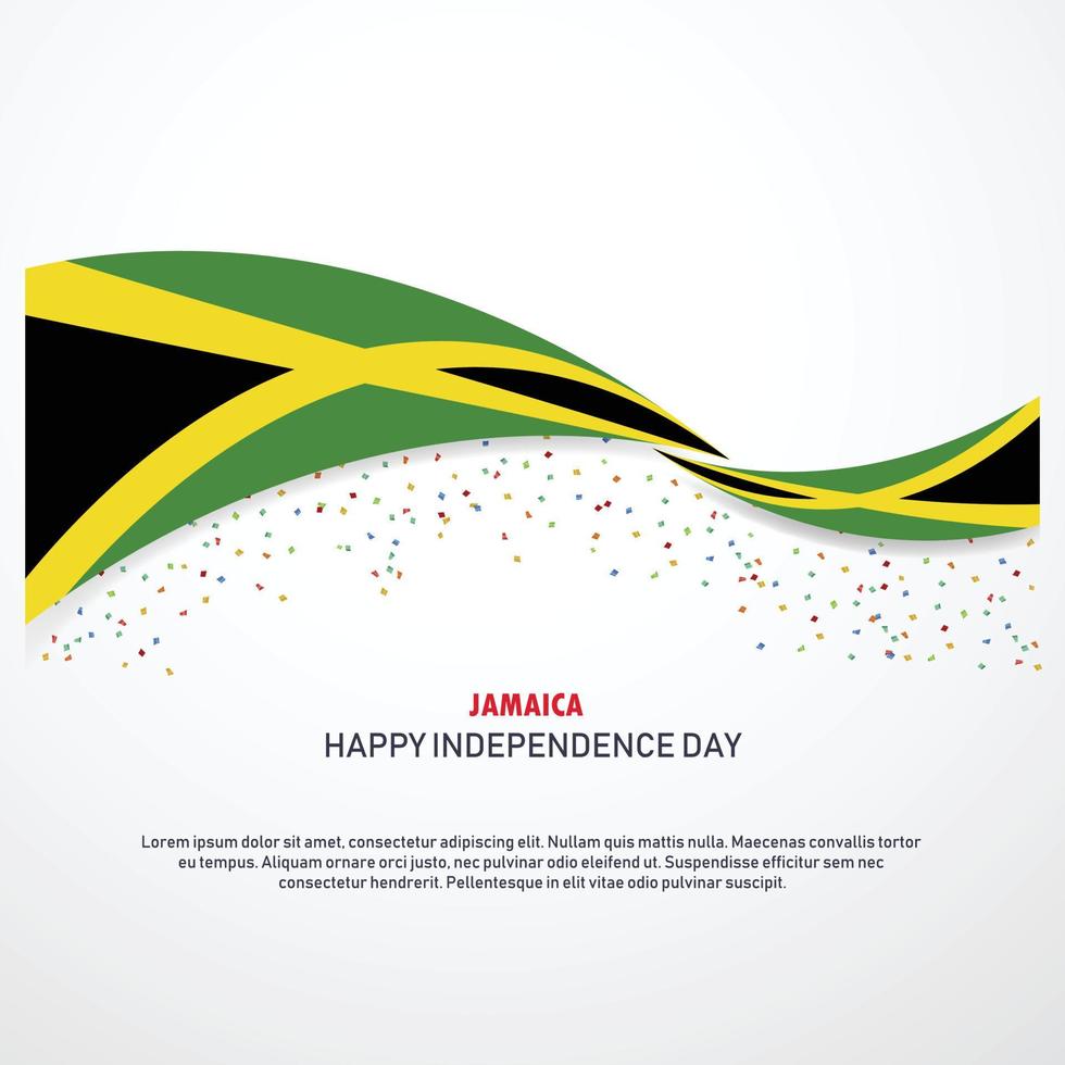 Jamaica gelukkig onafhankelijkheid dag achtergrond vector
