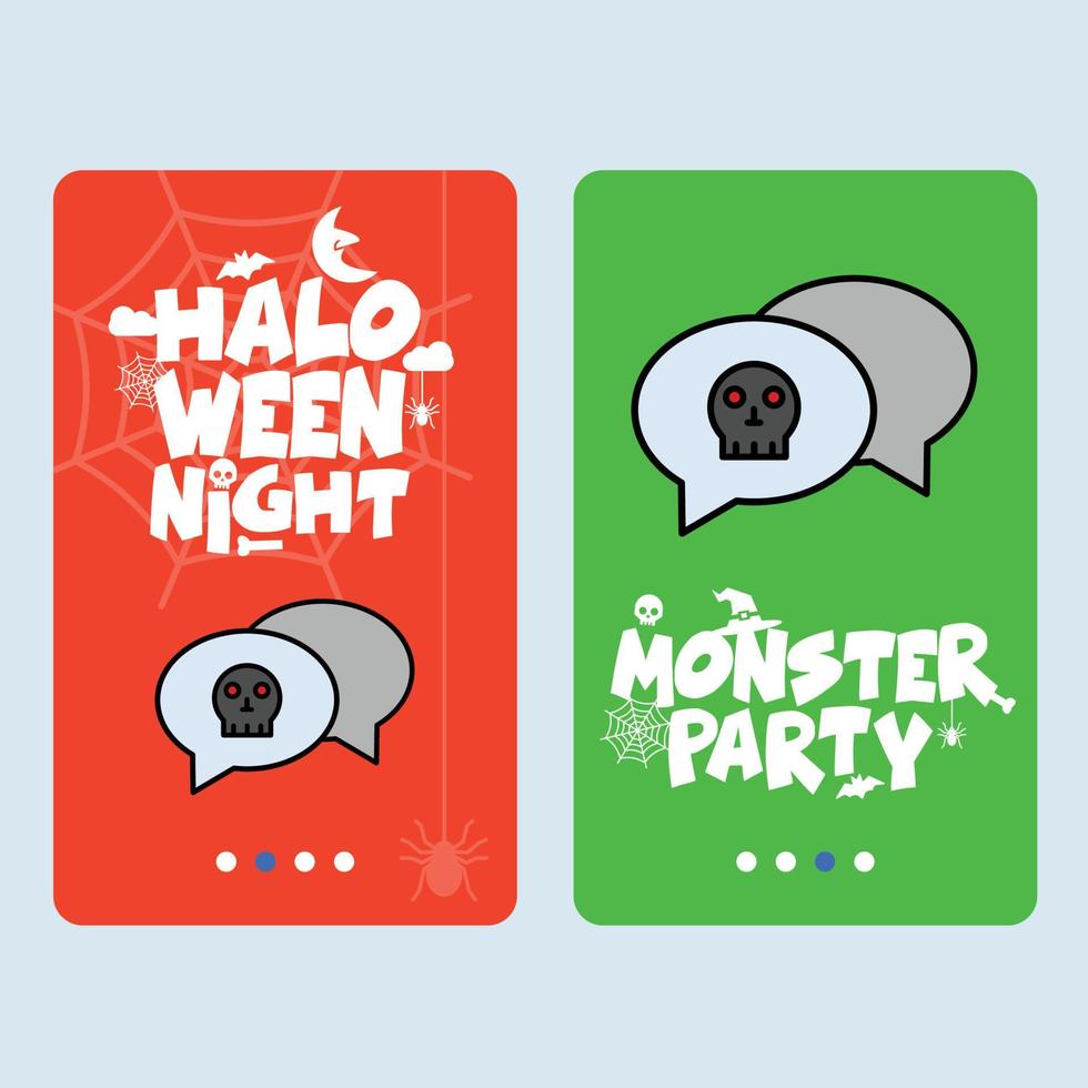 gelukkig halloween uitnodiging ontwerp met babbelen vector