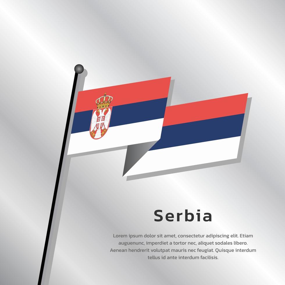 illustratie van Servië vlag sjabloon vector