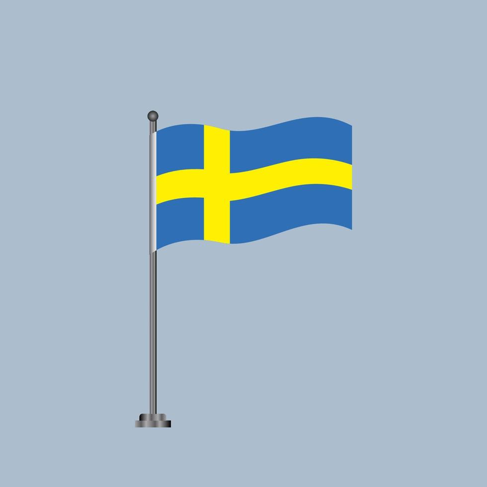 illustratie van Zweden vlag sjabloon vector