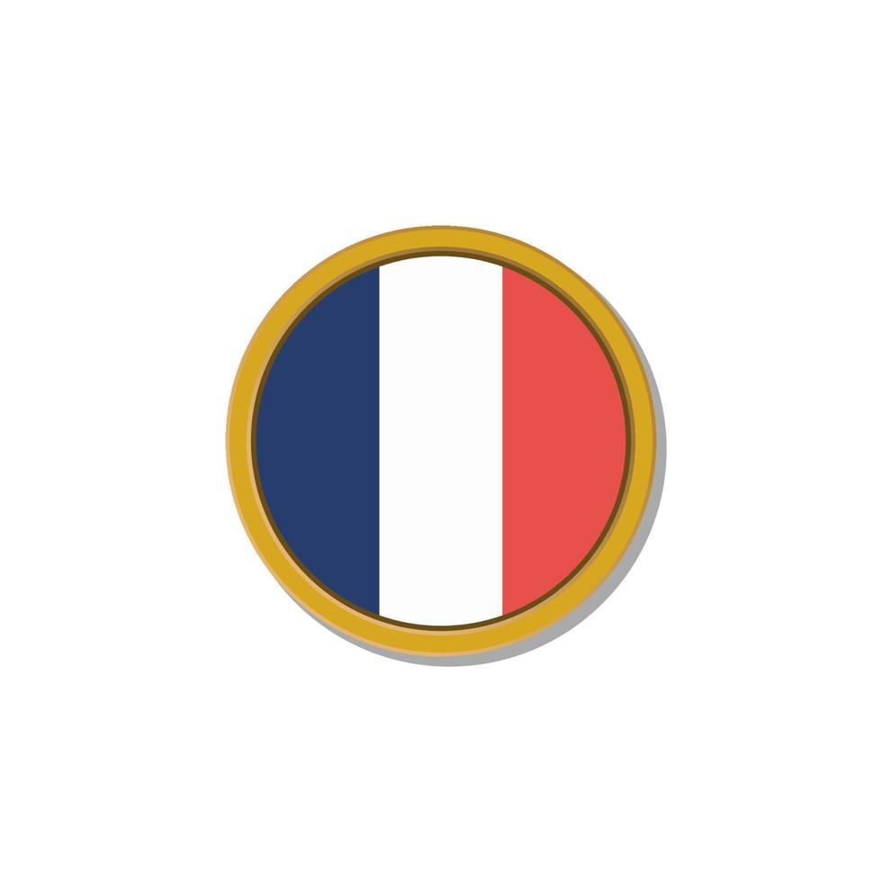 illustratie van Frankrijk vlag sjabloon vector
