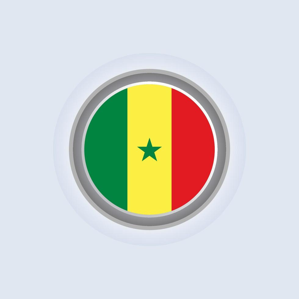 illustratie van Senegal vlag sjabloon vector