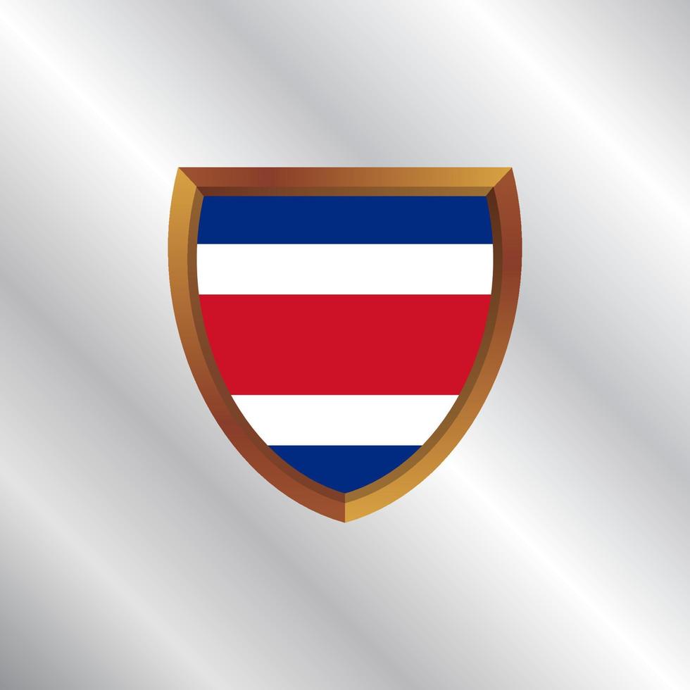 illustratie van costa rica vlag sjabloon vector