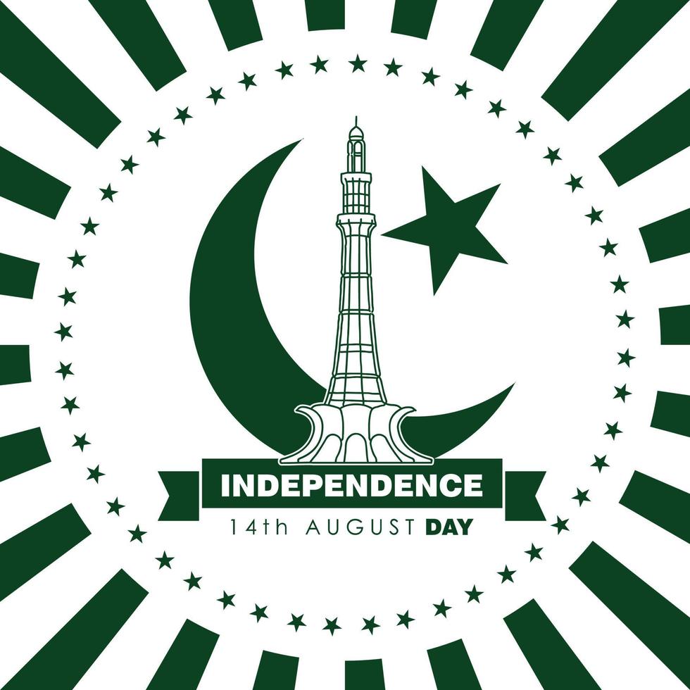 Pakistan onafhankelijkheid dag ontwerp vector