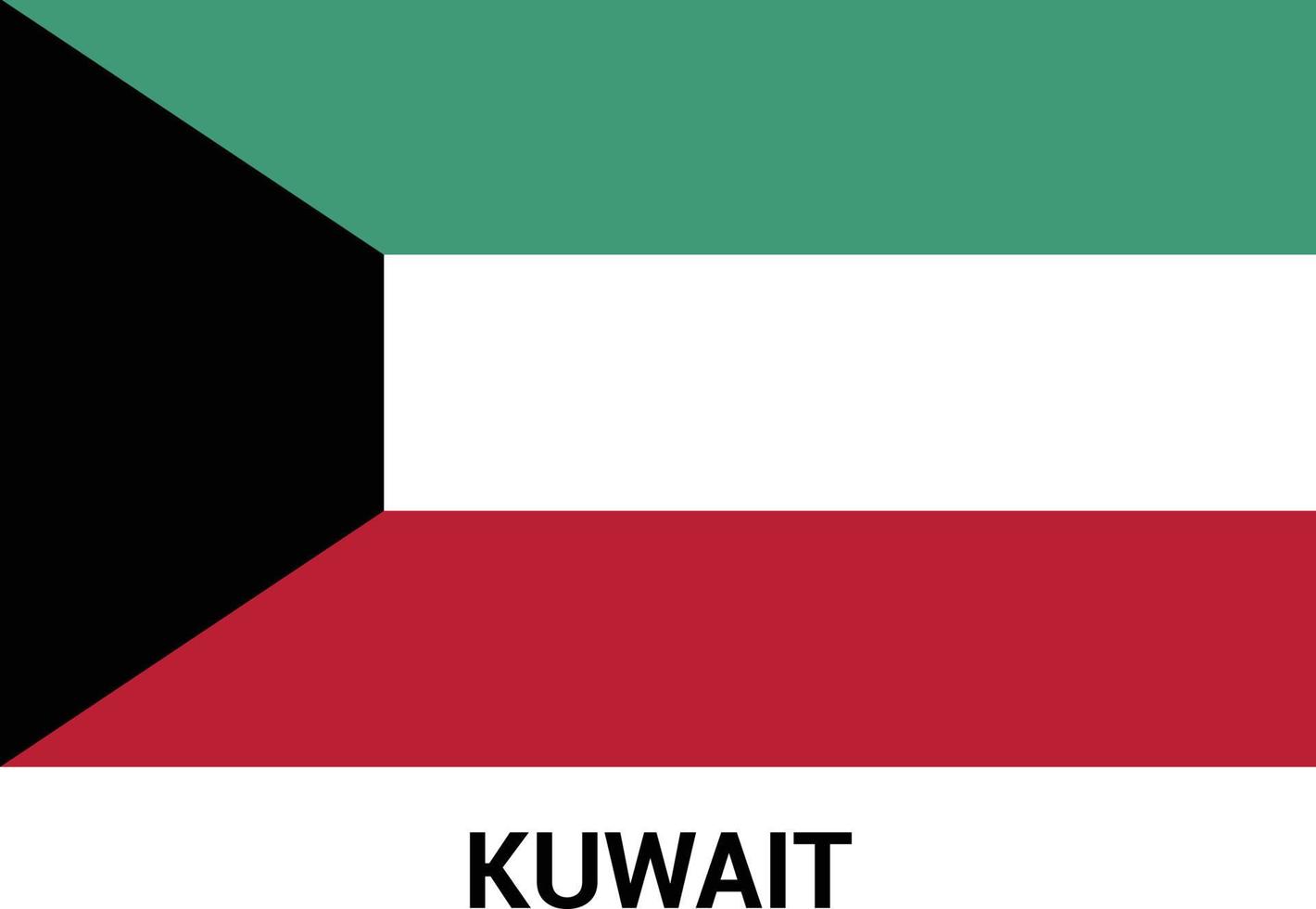 Koeweit vlaggen ontwerp vector