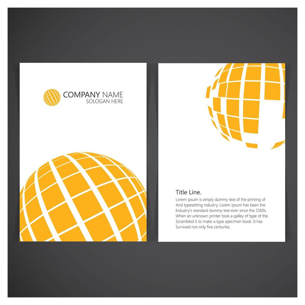 brochure ontwerp met typografie en elegent ontwerp vector