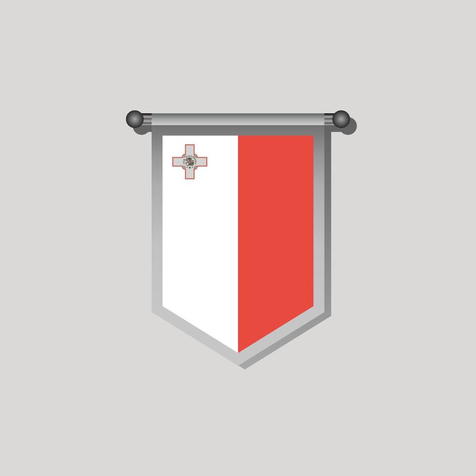 illustratie van Malta vlag sjabloon vector