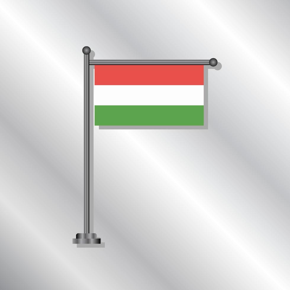 illustratie van Hongarije vlag sjabloon vector