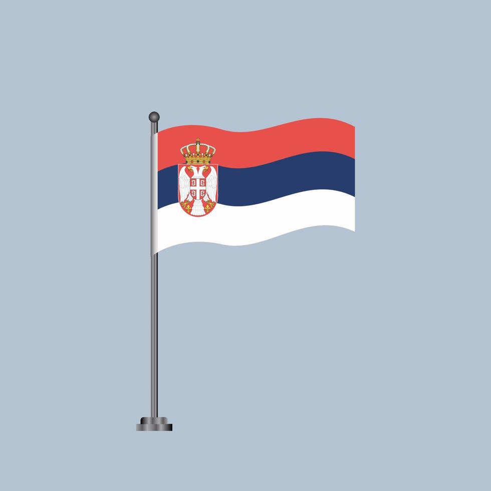 illustratie van Servië vlag sjabloon vector