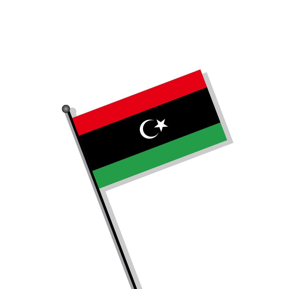 illustratie van Libië vlag sjabloon vector