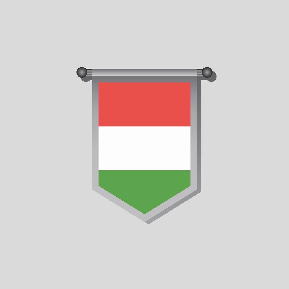 illustratie van Hongarije vlag sjabloon vector