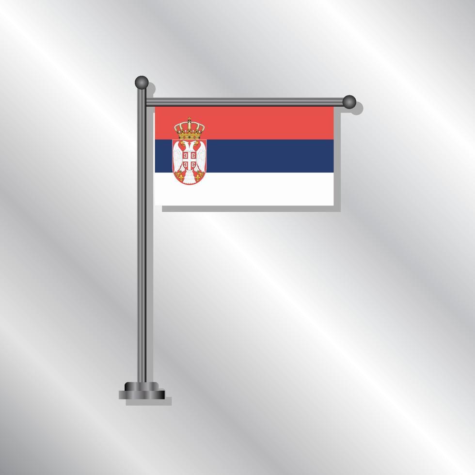 illustratie van Servië vlag sjabloon vector