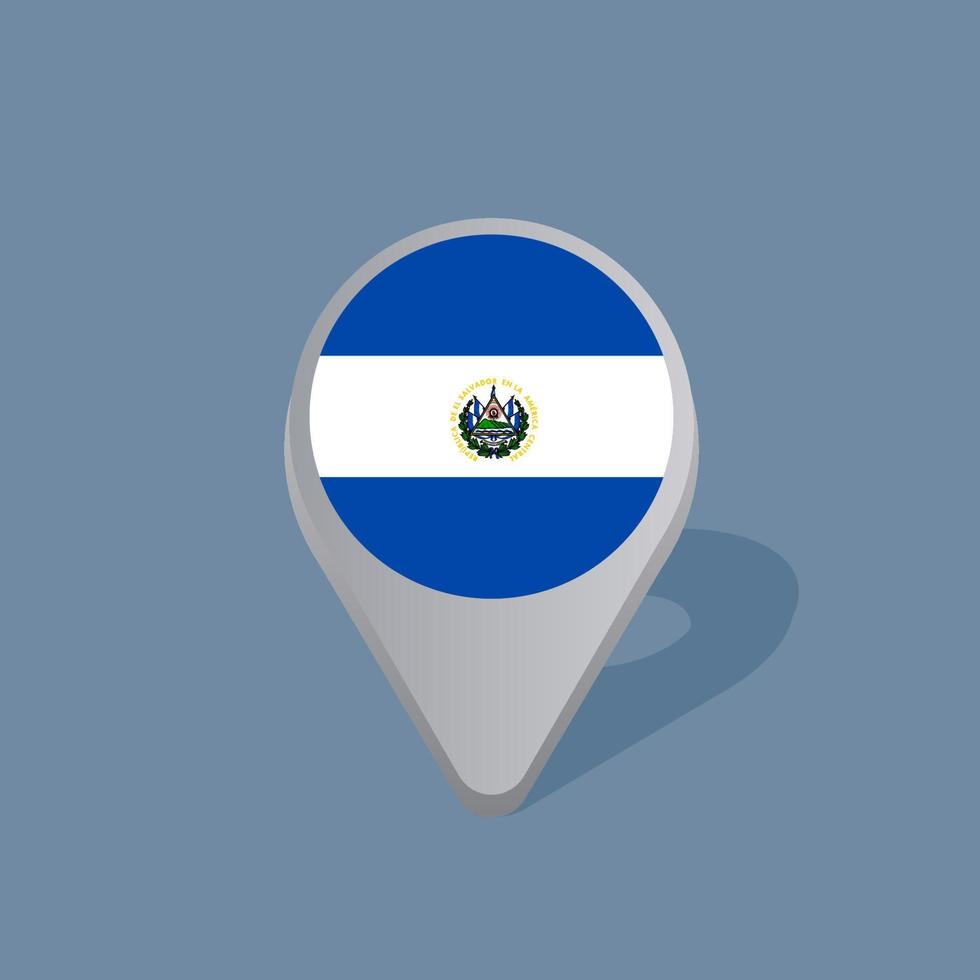 illustratie van el Salvador vlag sjabloon vector