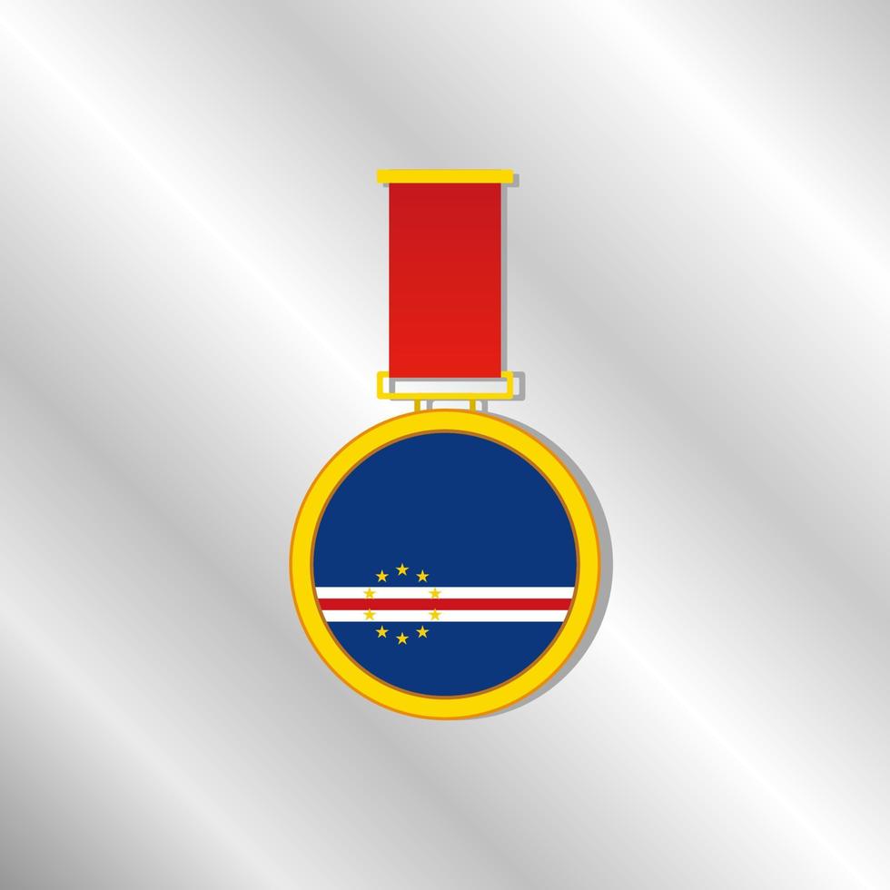 illustratie van kaap verde vlag sjabloon vector