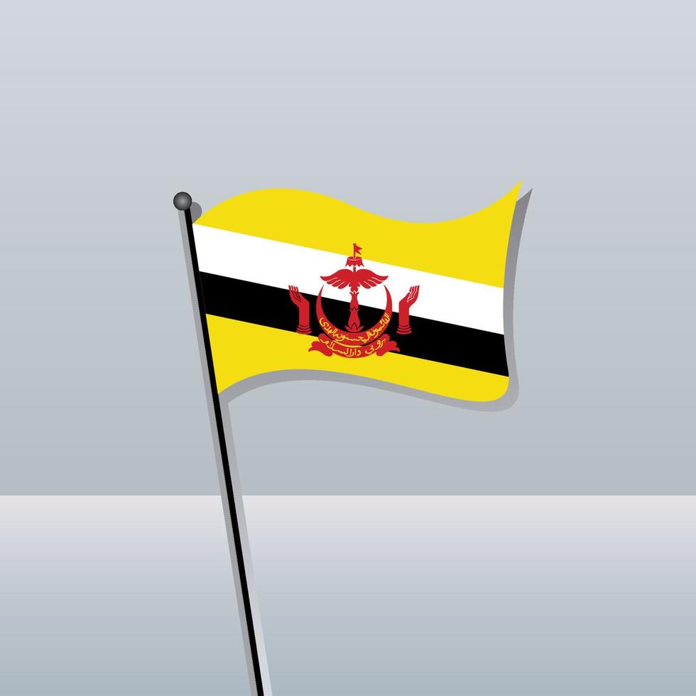 illustratie van Brunei vlag sjabloon vector