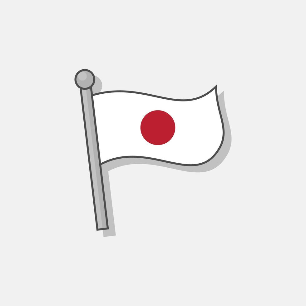 illustratie van Japan vlag sjabloon vector