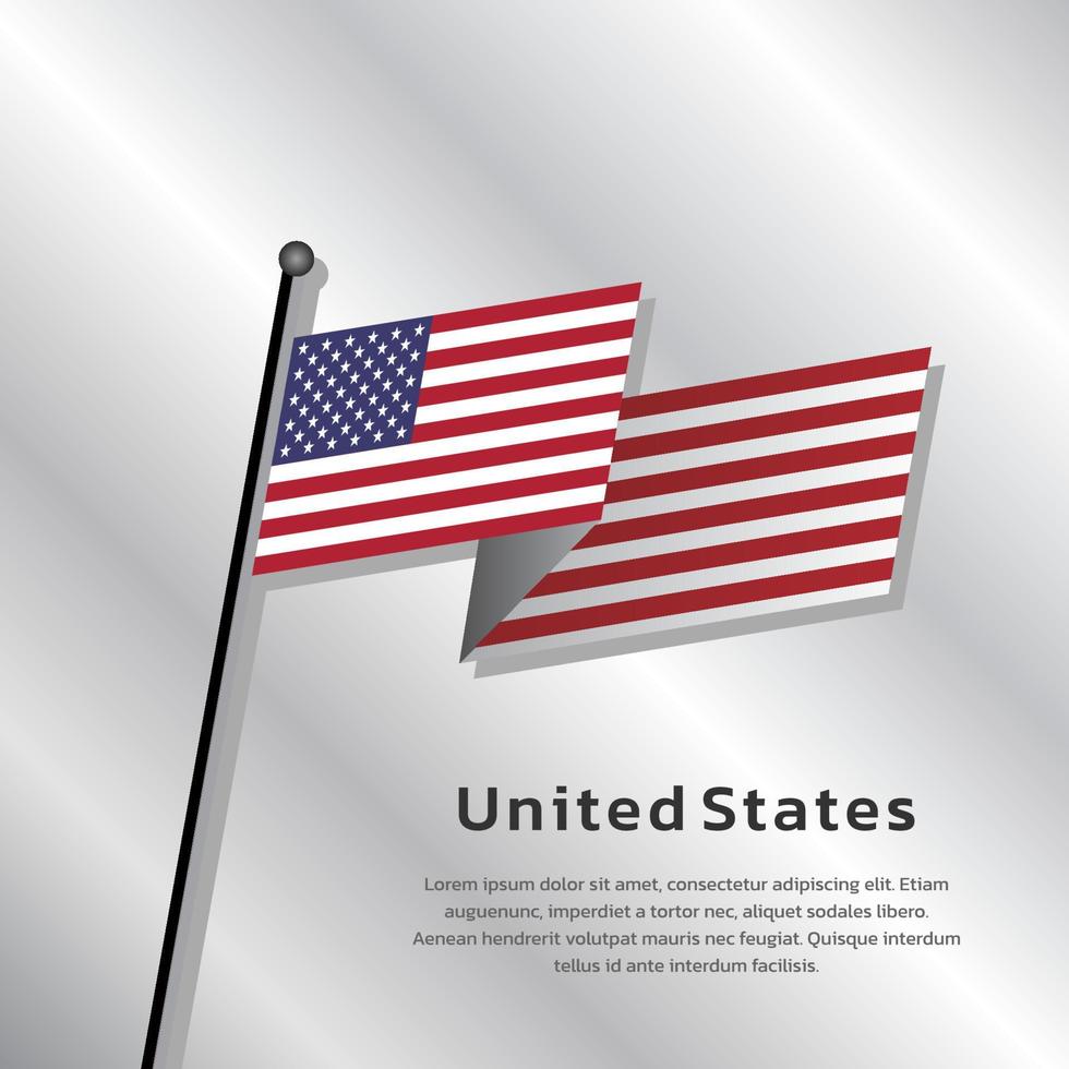 illustratie van Verenigde staten vlag sjabloon vector