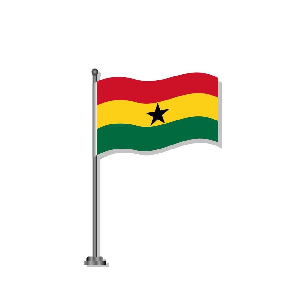 illustratie van Ghana vlag sjabloon vector