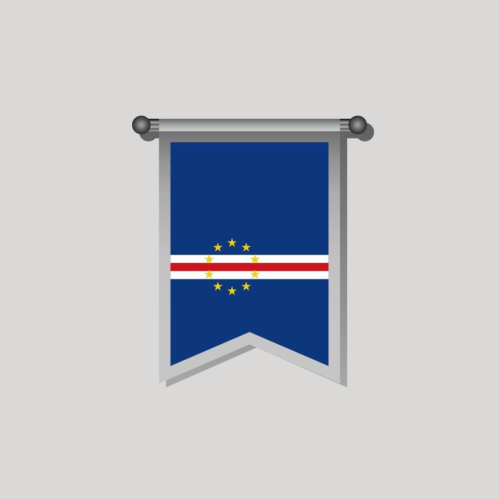 illustratie van kaap verde vlag sjabloon vector