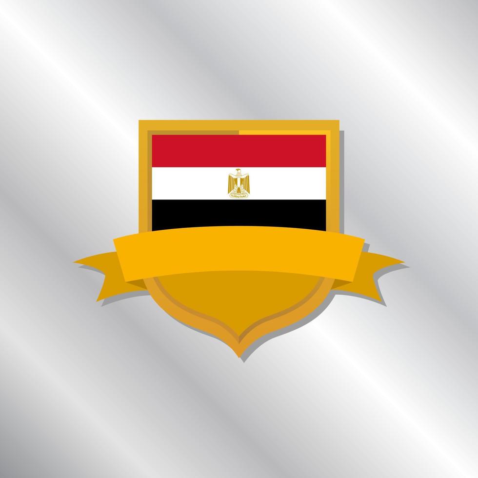 illustratie van Egypte vlag sjabloon vector
