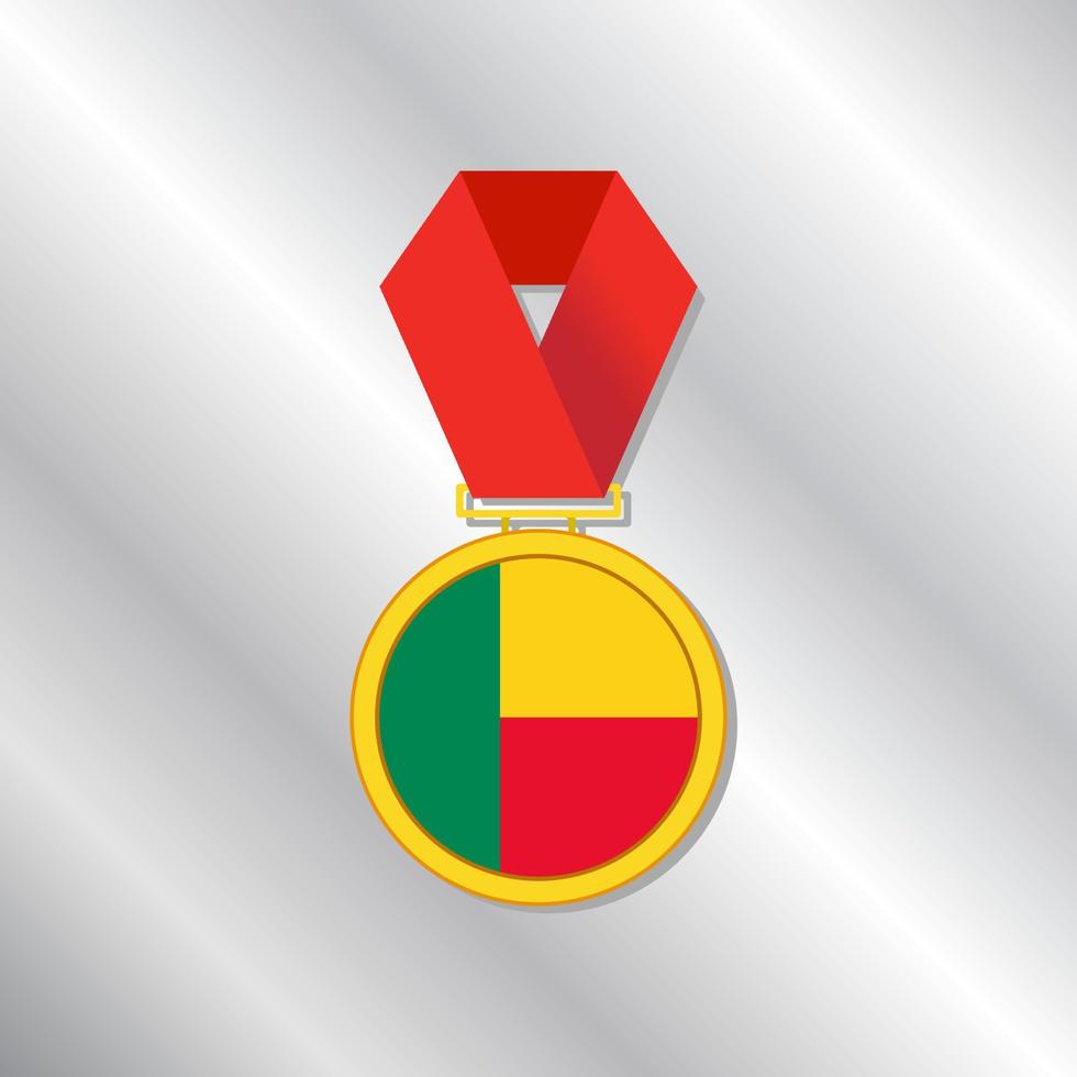 illustratie van Benin vlag sjabloon vector
