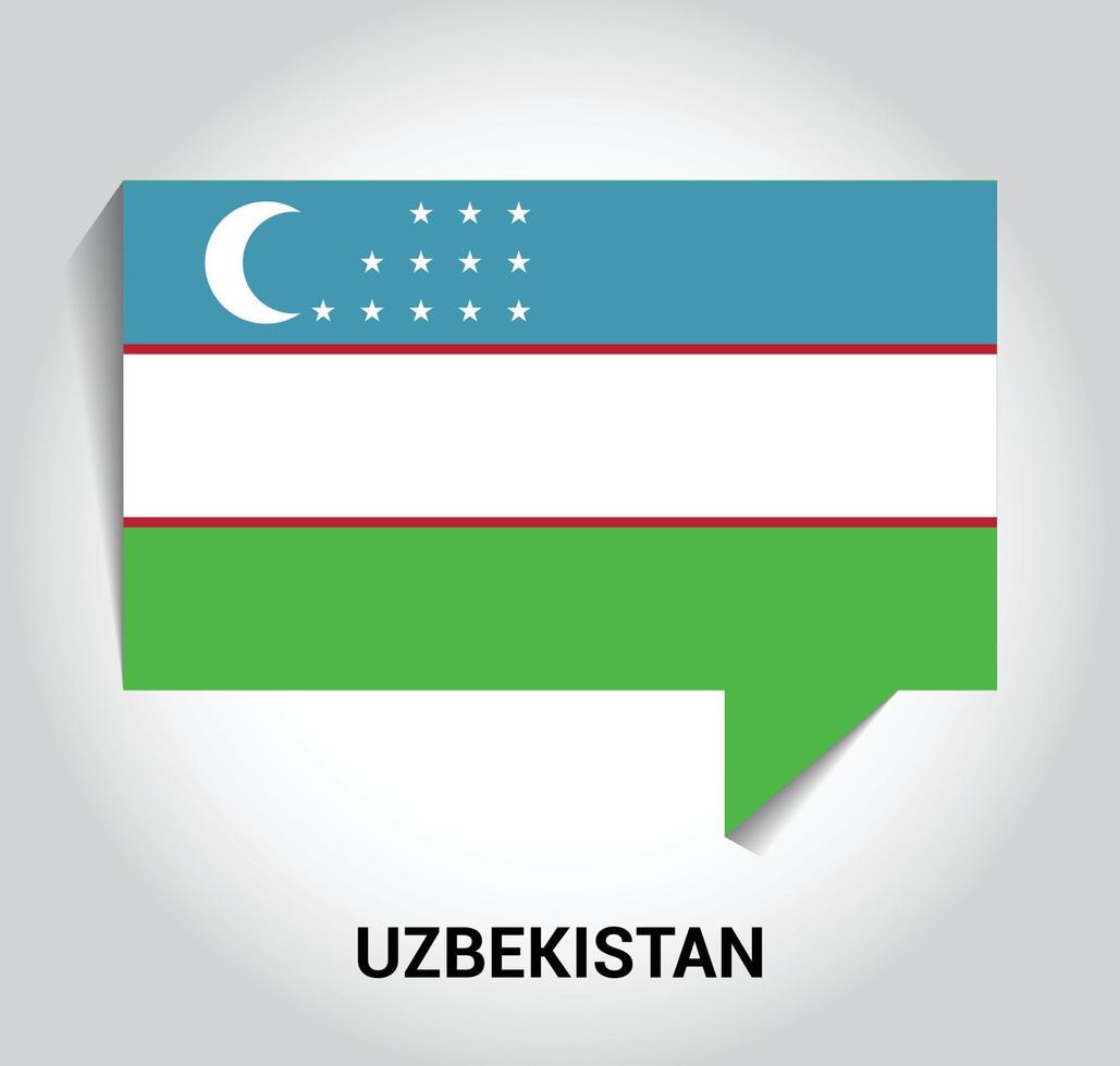 Oezbekistan vlag ontwerp vector