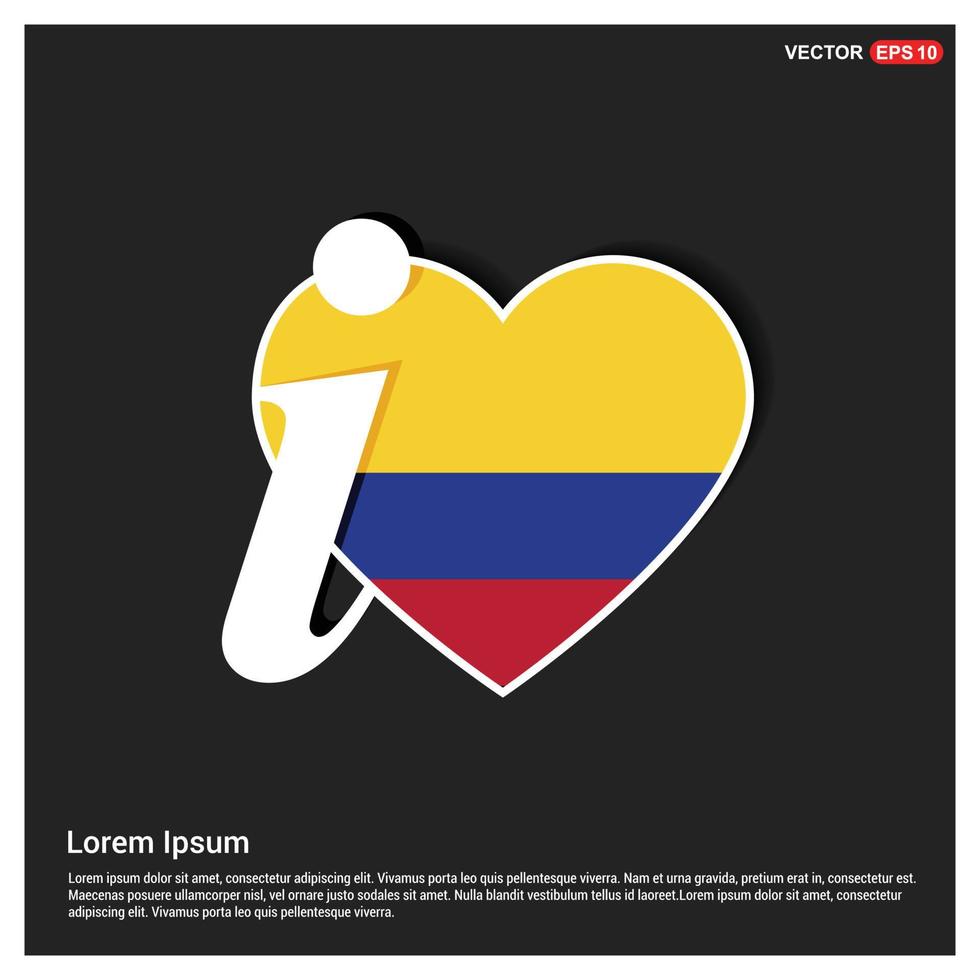 Colombia vlag ontwerp vector