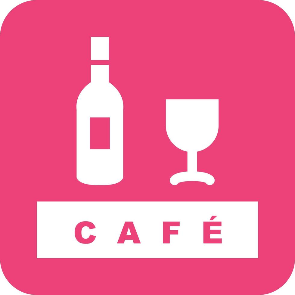 drankjes cafe glyph ronde achtergrond icoon vector