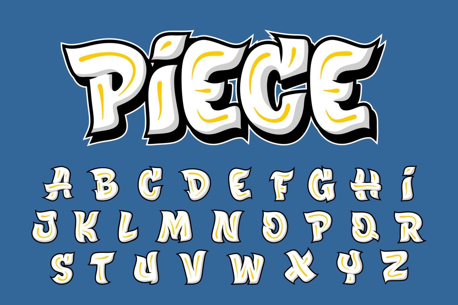 slim alfabet graffiti tekst vector brieven