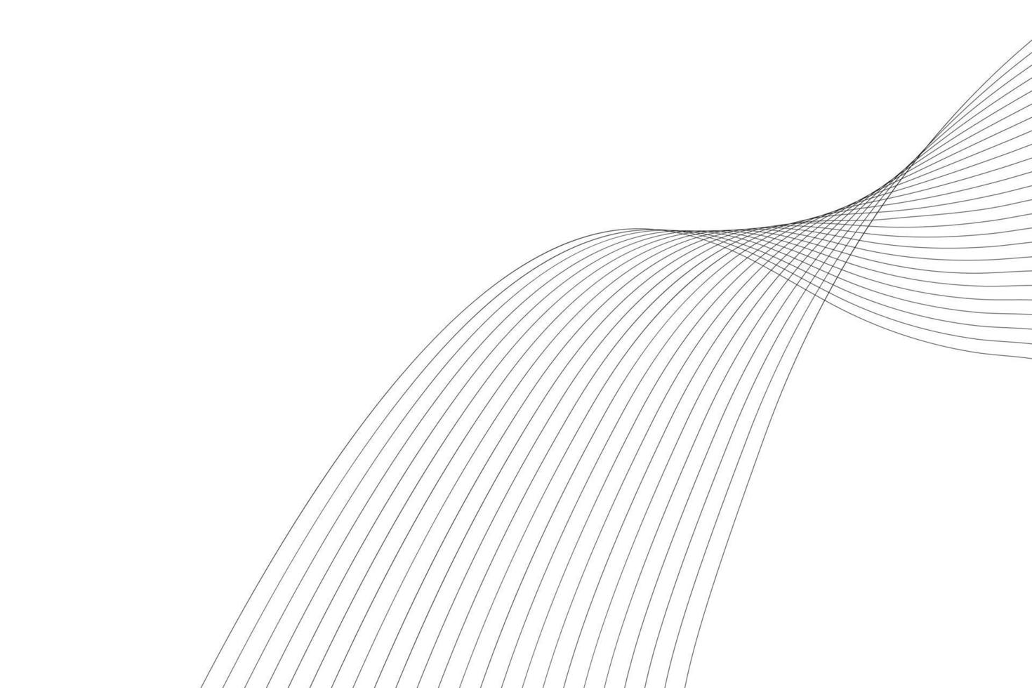 abstract lijn Golf element wit achtergrond. Golf lijn element vector