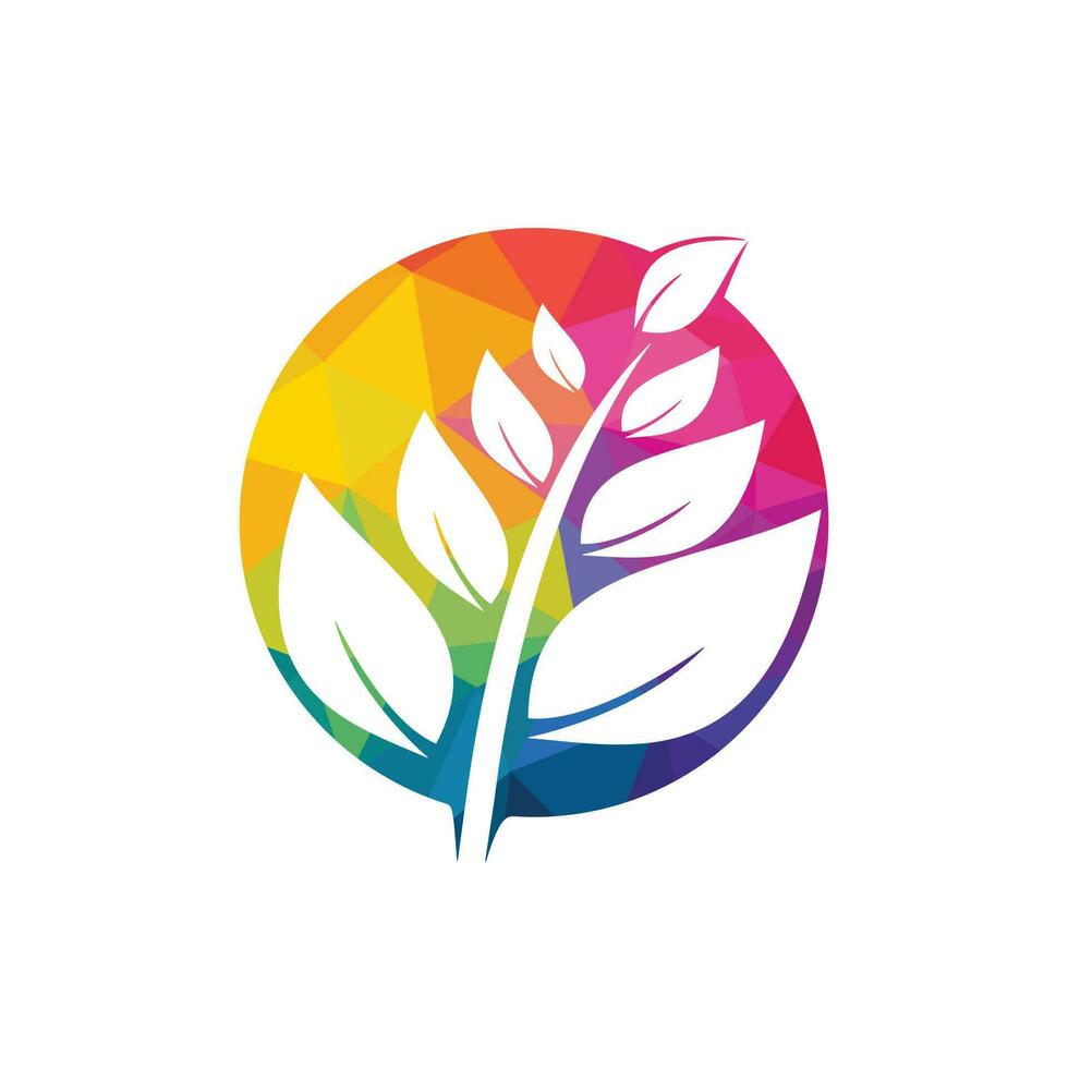 natuur logo ontwerp. groen tropisch bladeren icoon. boom gebladerte logotype sjabloon. vector