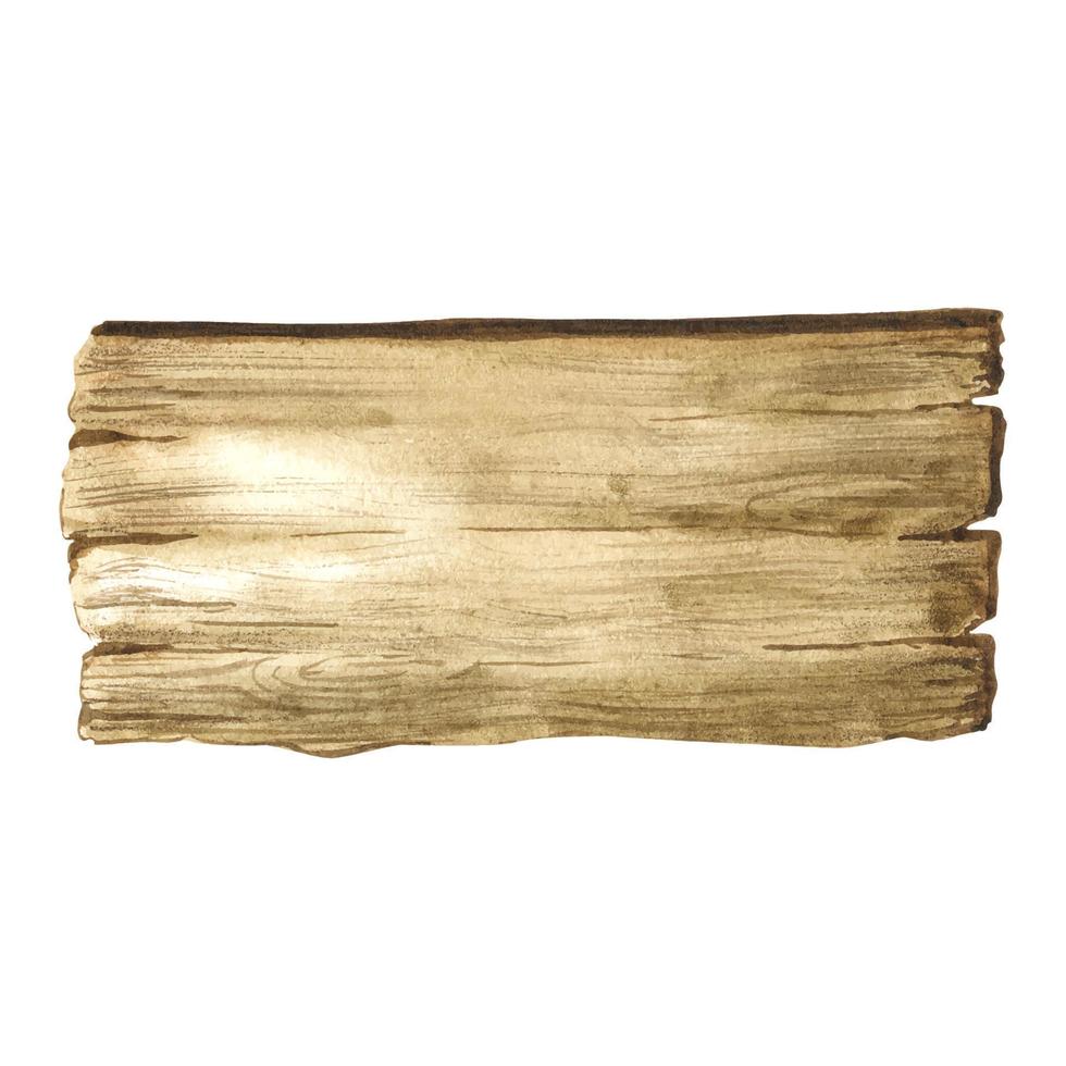 waterverf stukken van hout. houten uithangbord voor kopiëren ruimte. hout structuur achtergrond met waterverf hand geschilderd. vector