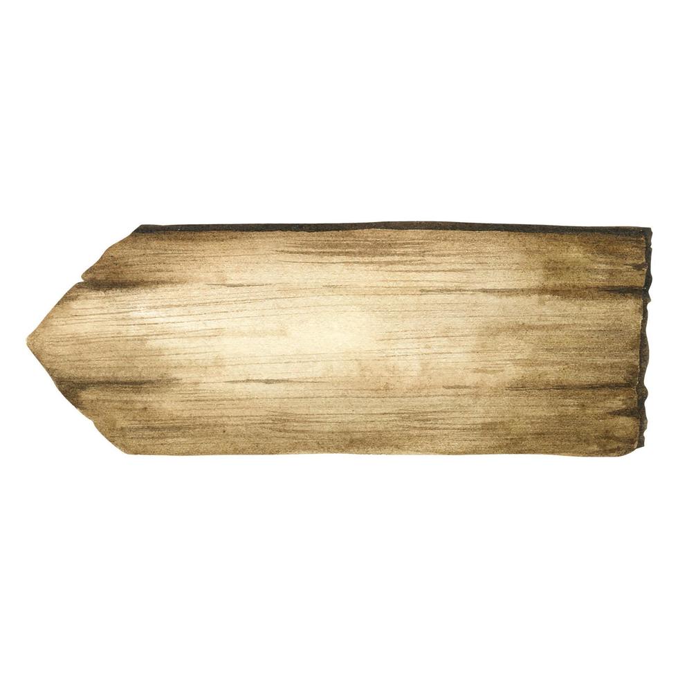 waterverf stukken van hout. houten uithangbord voor kopiëren ruimte. hout structuur achtergrond met waterverf hand geschilderd. vector