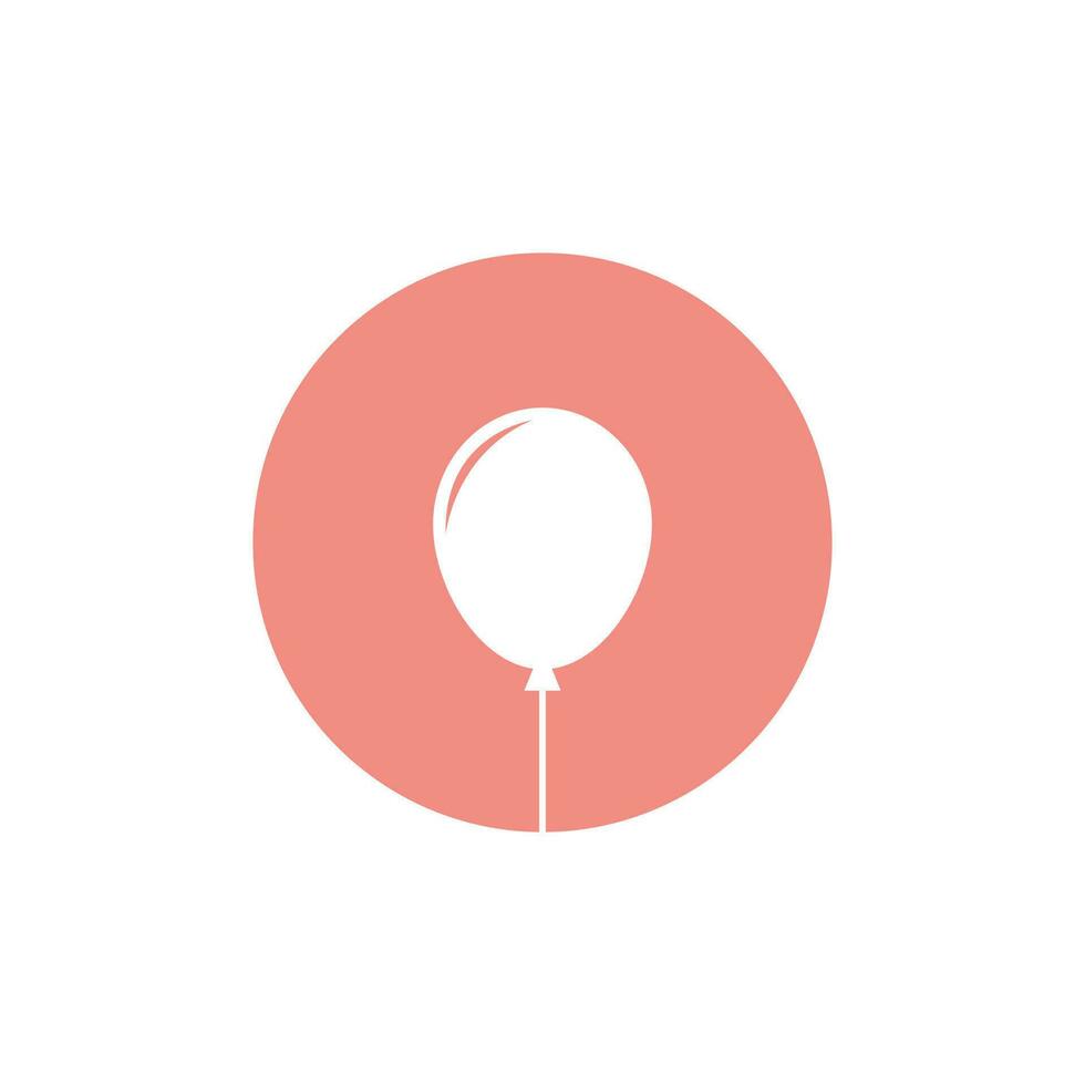 ballon logo ontwerp. geluk logo concept. viering luchtballon symbool. vector