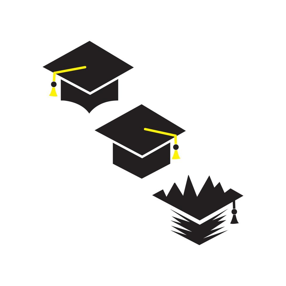 bachelor opleiding hoed logo vector