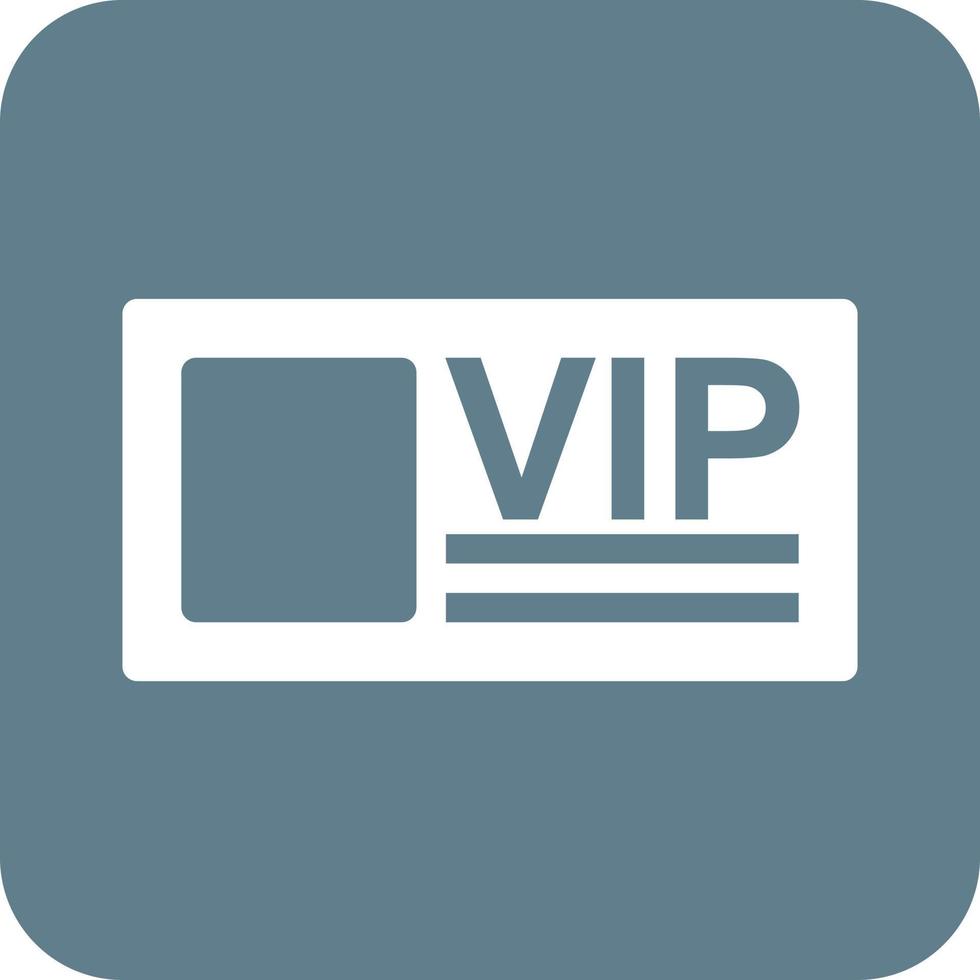 vip kaart glyph ronde achtergrond icoon vector